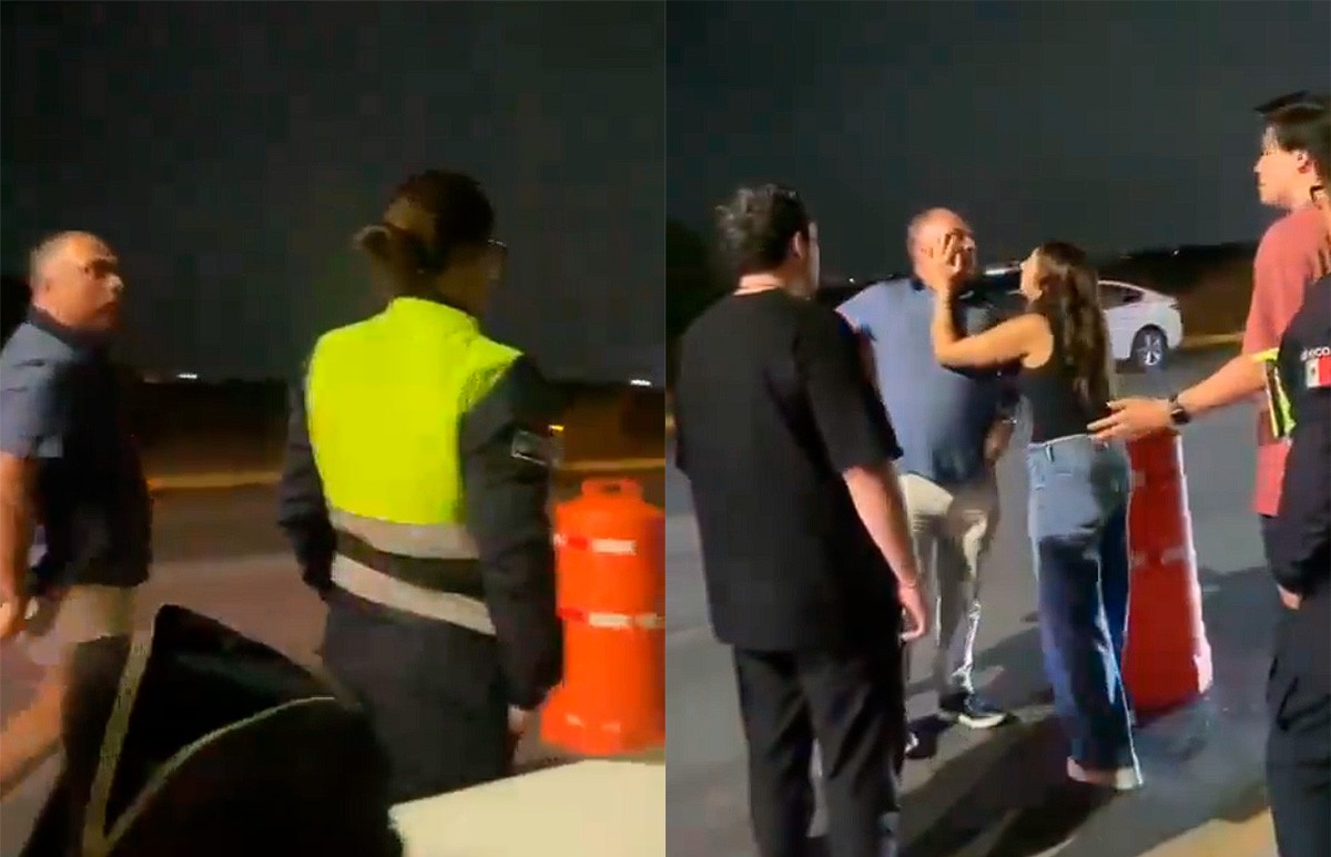 VIDEO “Te mando tablear” Trabajador del Poder Judicial amenaza a policías en alcoholímetro