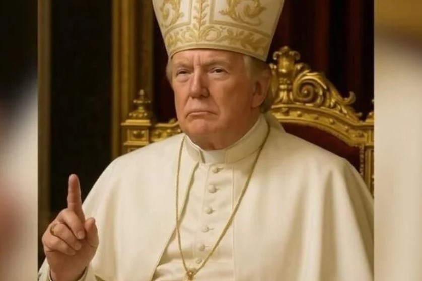 Comparte Trump imagen de él vestido de Papa hecha con IA