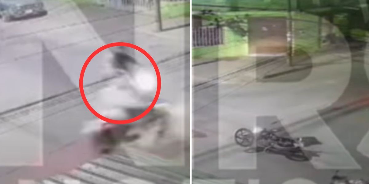 VIDEO Salen proyectados: Motociclistas van a toda velocidad y terminan chocando entre sí