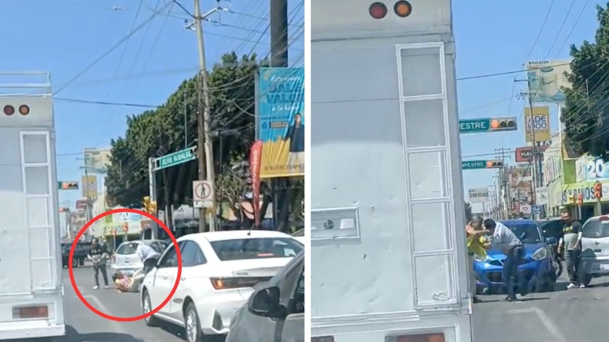 “¡Traía cuchillo!” Hombre para el tráfico para pelear con un ‘viene viene’ en este bulevar