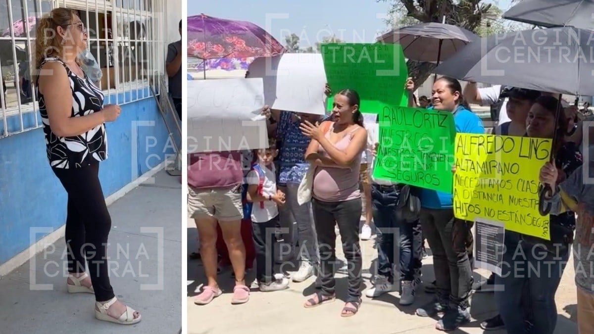 “¡Escuela segura o clases virtuales!” Papás exigen seguridad en plantel ante amenazas