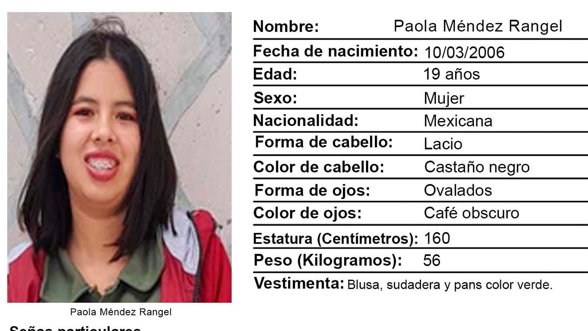 Desaparece Paola Méndez Rangel, de 19 años, en León; ayuda a encontrarla