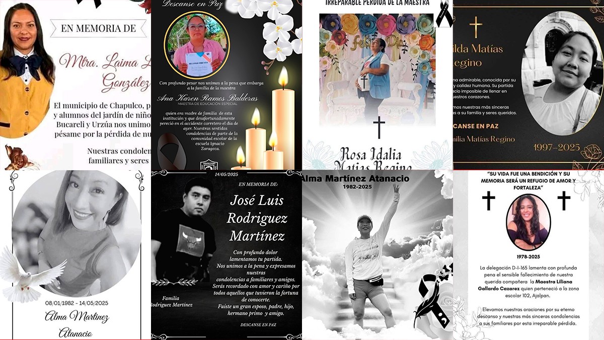 Nueve maestros mueren en choque múltiple con 21 víctimas, un día antes del Día del Maestro
