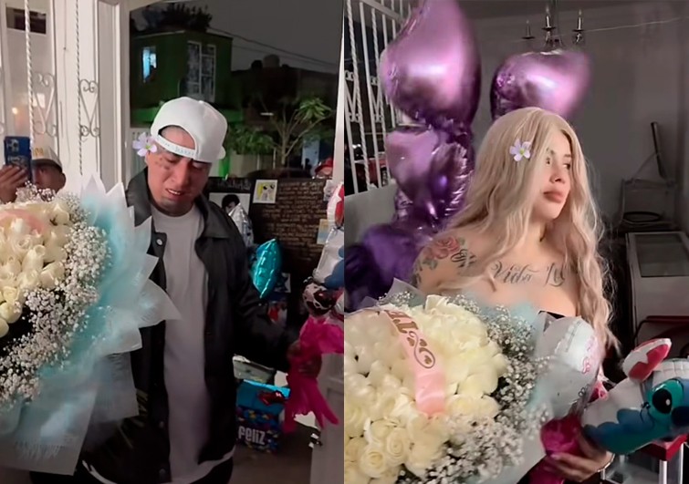 Con mariachis, lágrimas y regalos, Geros lleva serenata a Mona: así reaccionó la influencer