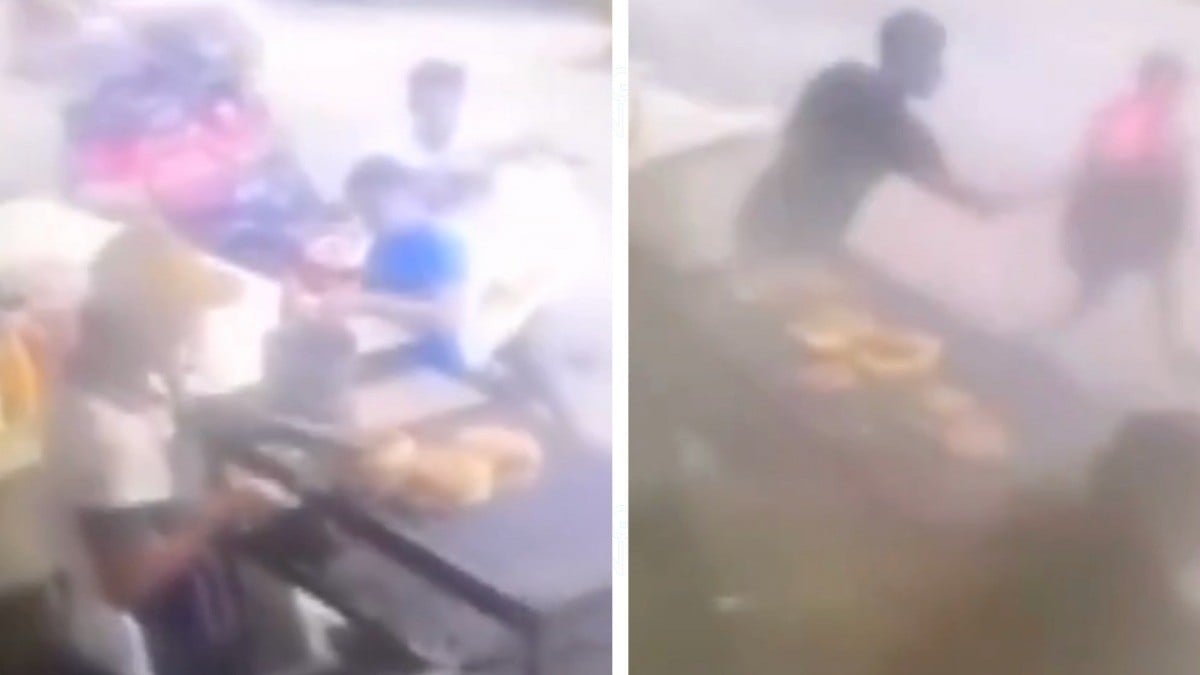 VIDEO Clientes esperaban su comida cuando un auto los atropelló, ¡el comal casi salió volando!