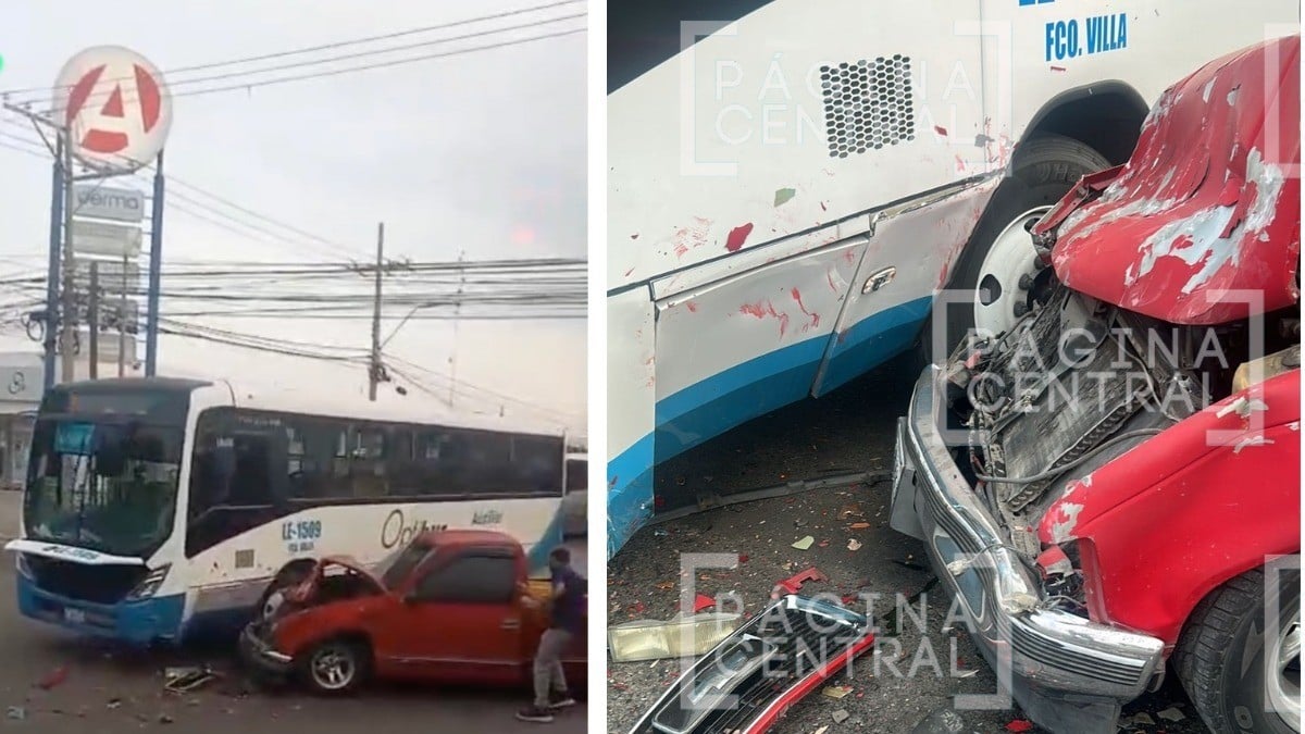 “¡Te pasaste el rojo!” Testigos de choque entre camión y camioneta reclaman al operador