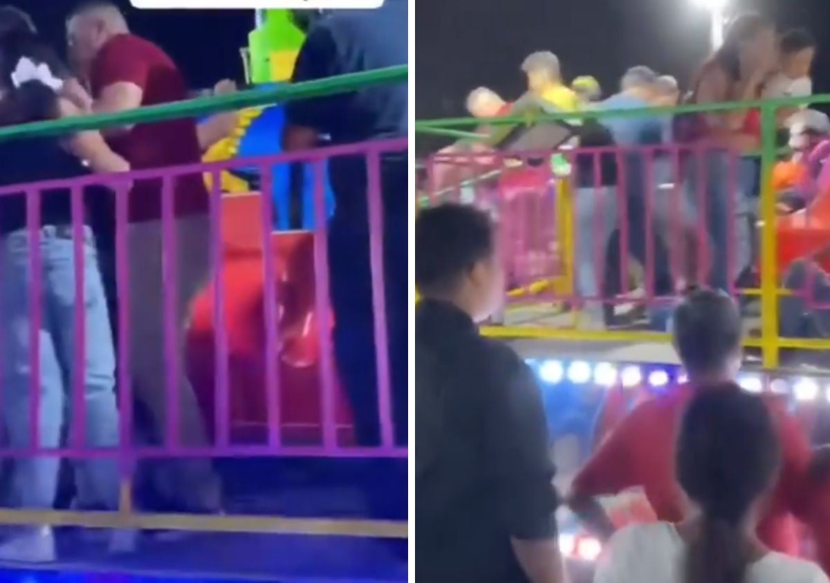 VIDEO ¡Había niños arriba! Se divertían pero sufren accidente en juego mecánico ‘Martillo’ 