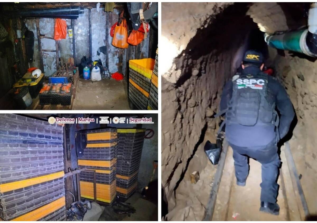Clausuran narcotúnel en Tijuana que conectaba con San Diego 