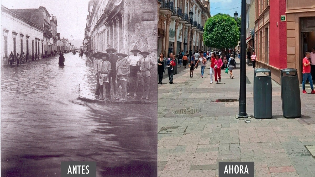 El antes y el ahora de las zonas devastadas en la inundación de León en 1888