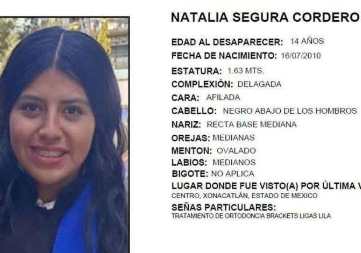 El último mensaje de Natalia, de 14 años, antes de ser localizada sin vida 
