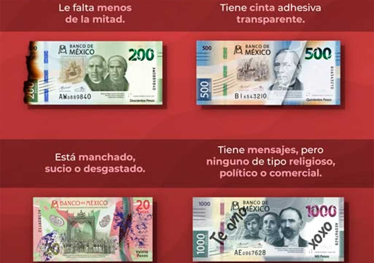 ¿Tu billete está roto, quemado o rayado? Esto es lo que debes saber