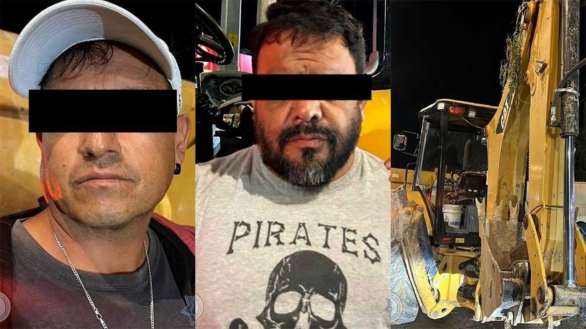 Detienen a dos hombres con una retroexcavadora robada, fueron detectados por el C5i