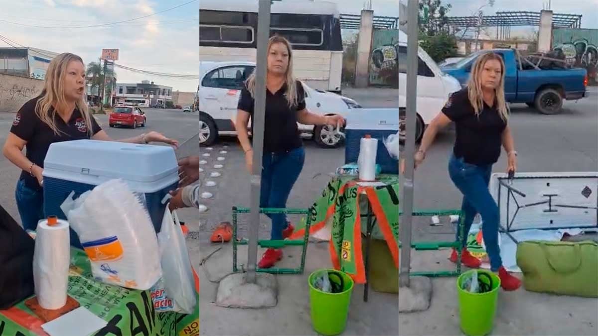 VIDEO Agrede a vendedora de tamales en un estacionamiento; la apodan ‘Lady Tamales’