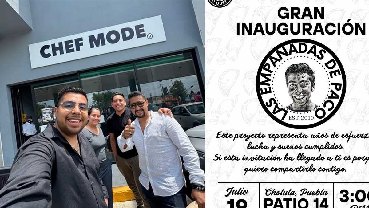 VIDEO Paco “el de las empanadas” inaugura su primer local en Puebla