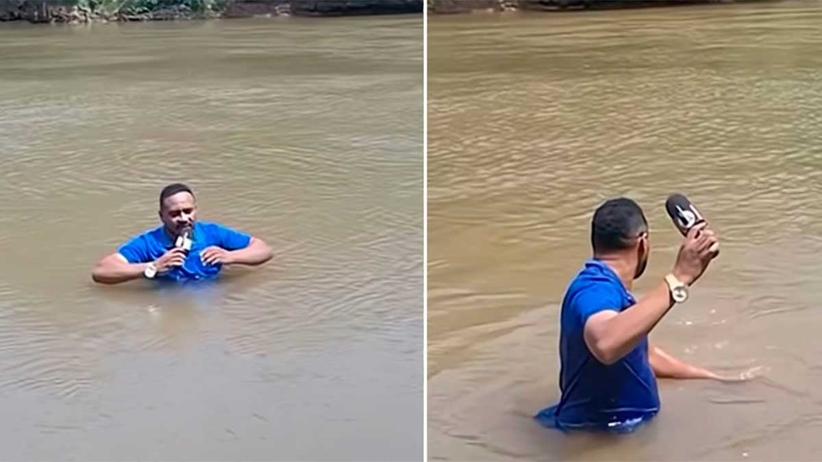 VIDEOS Reportero cubría la desaparición de una niña y se topó con su cuerpo en el río