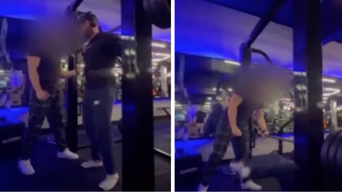 VIDEO Captan momento justo en el que joven se fractura ambas piernas en un gimnasio