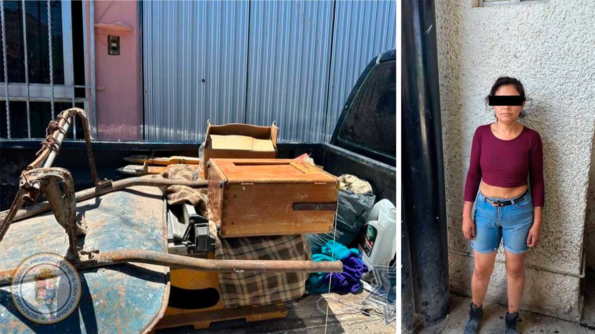 Sorprende a ladrones en su casa; dos hombres huyeron y dejaron a una mujer, fue detenida