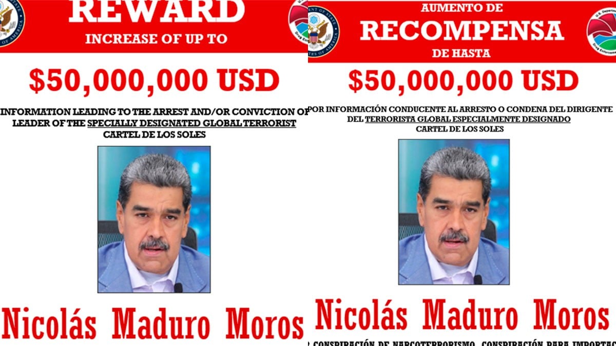 VIDEO ¿Por qué Estados Unidos está ofreciendo 50 mdd por Nicolás Maduro? Te decimos
