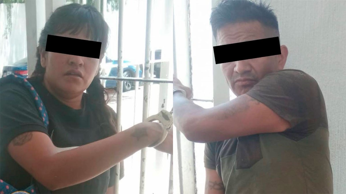 Pareja con largo historial delictivo es arrestada tras asalto a mano armada