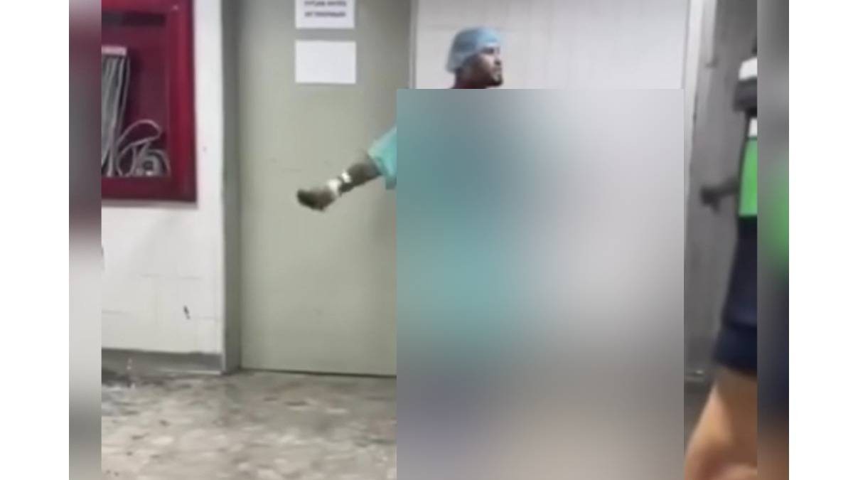 Paciente armado genera pánico en hospital; bomberos entran en acción y lo controlan