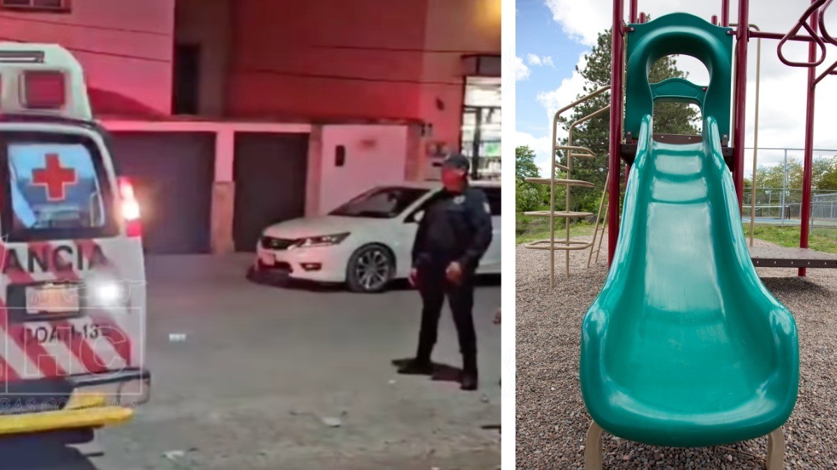 ¡Conmoción! Niña cae de resbaladilla y por el fuerte golpe le pasó esto