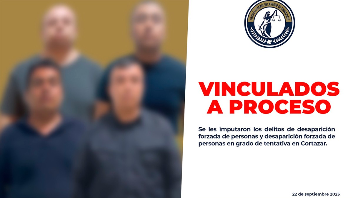 Detienen a cuatro policías acusados de desaparición forzada de cinco personas