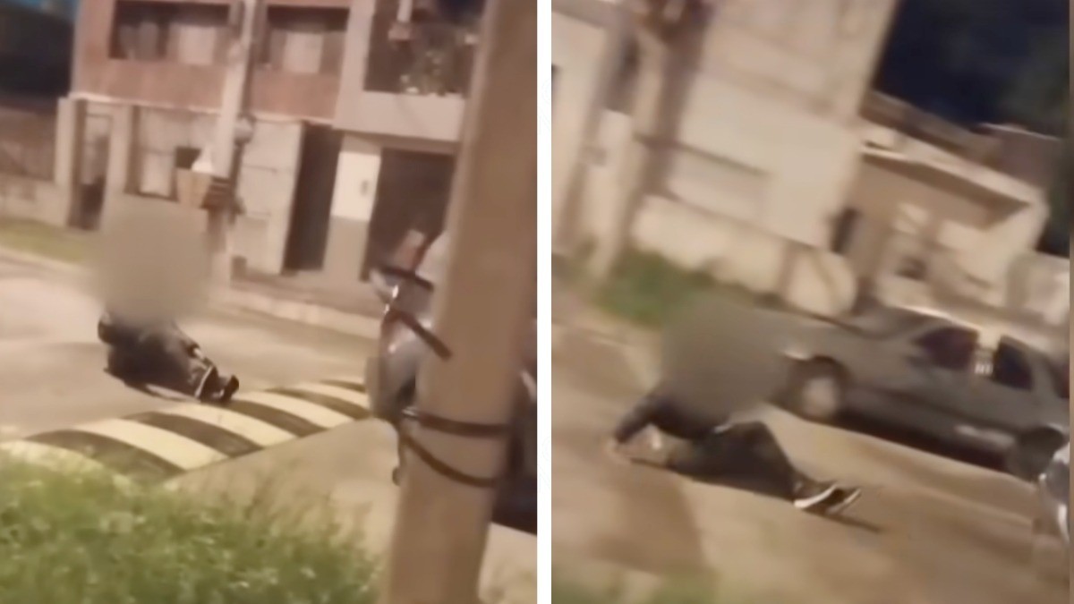 VIDEO Vecinos frustran asalto a mujer y los vecinos amarran a ladrón a camioneta