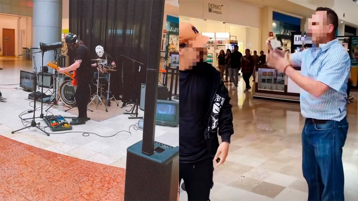 VIDEO Hombre reclama por volumen alto en concierto de rock en plaza comercial y arma pelea
