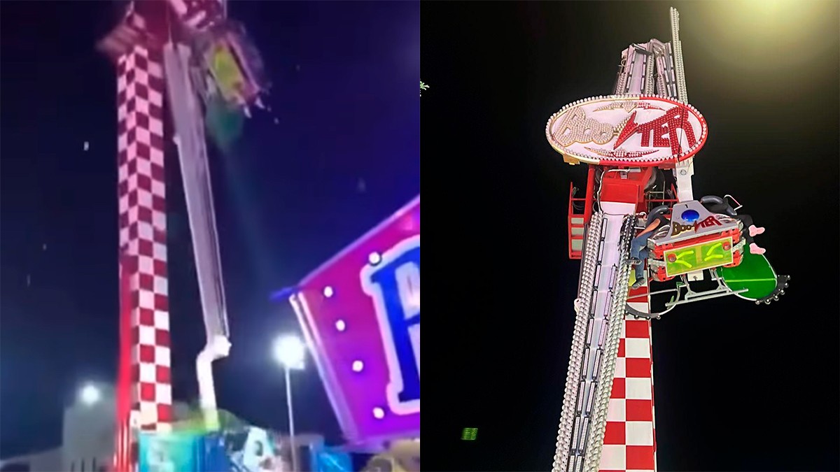 VIDEO Colapsa juego mecánico en la Feria de San Miguel Arcángel; reportan lesionados