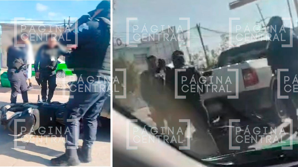 Motociclista derrapa cuando iba por este bulevar y termina debajo de una camioneta