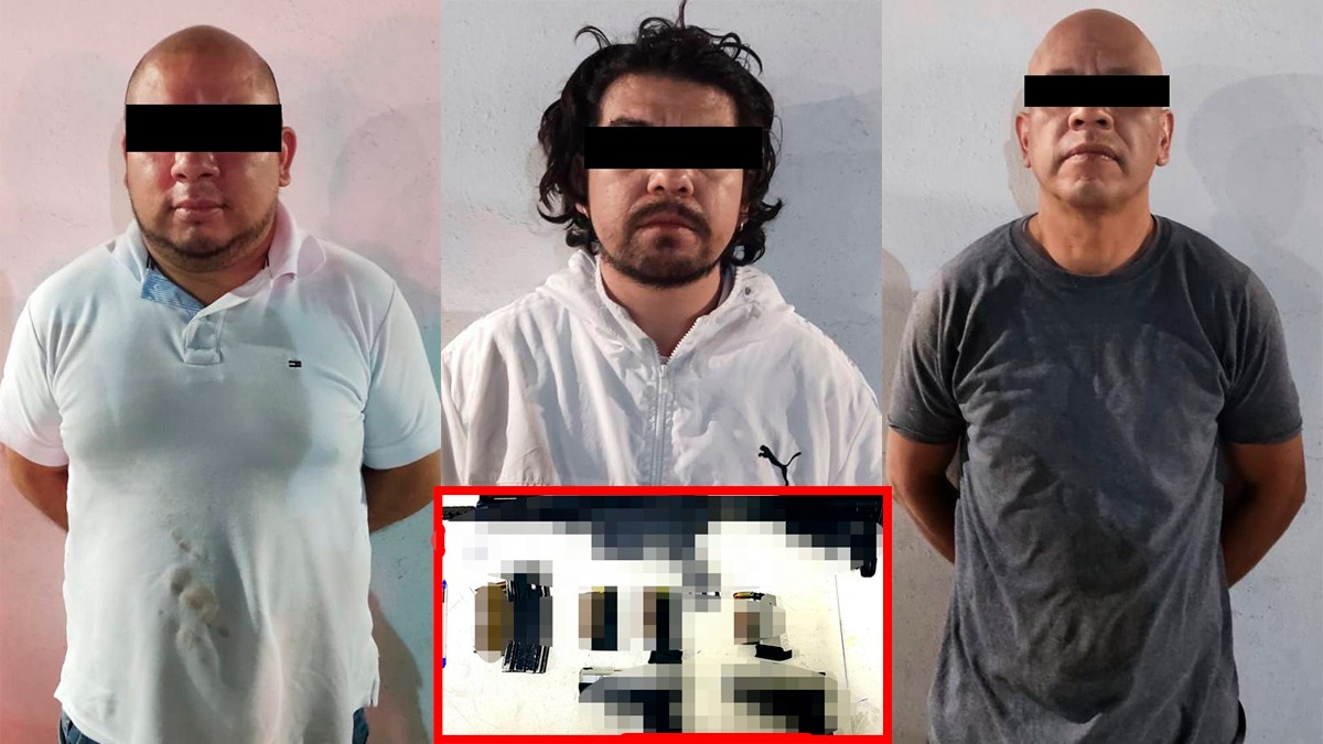 Los señalaron por disparar a la fachada de un negocio; detienen a tres hombres armados