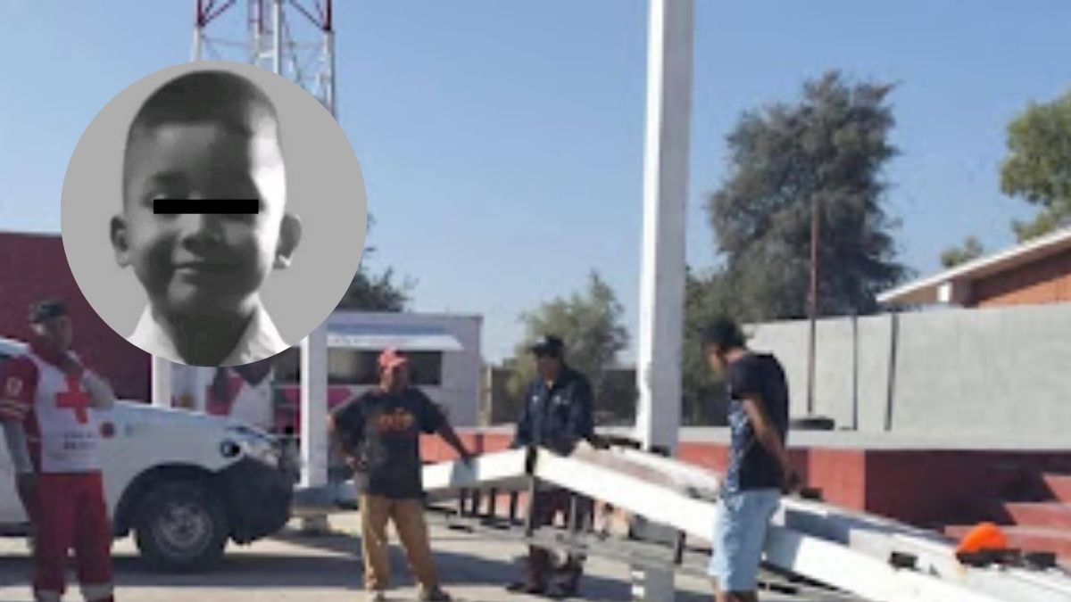 Fue aplastado: Muere Anuel, de 6 años, al caerle estructura metálica en su escuela