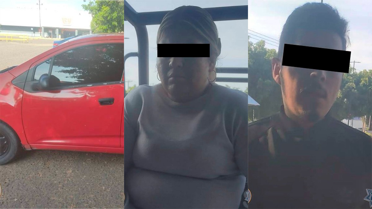 Detienen a pareja armada tras persecución: portaban armas de fuego y cartuchos útiles