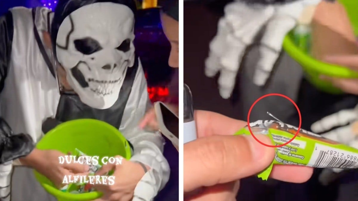 “¡Amigos, tengan mucho cuidado!“ Joven encuentra agujas dentro de dulces de Día de Muertos