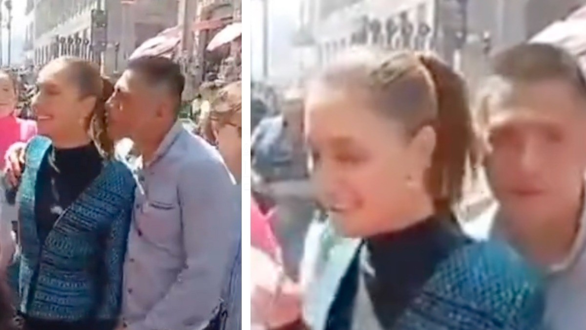 VIDEO Acosa hombre a Sheinbaum cuando caminaba en Centro Histórico