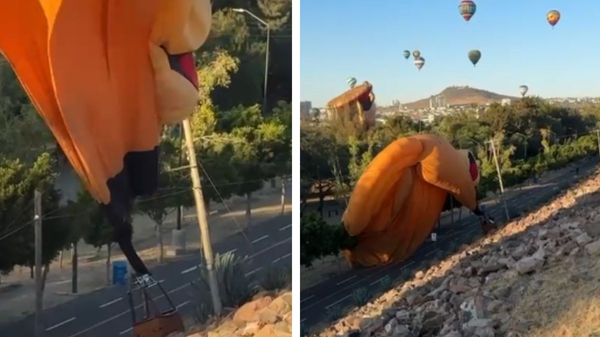 VIDEO Terminó chocando contra piedras: Globo aerostático cae durante el FIG 2025 