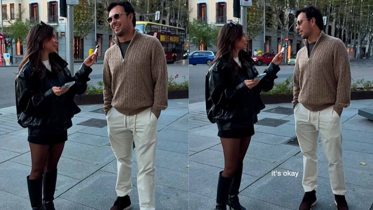 Influencer entrevista a ‘Checo’ Pérez sin reconocerlo y hasta intenta ‘ligárselo’