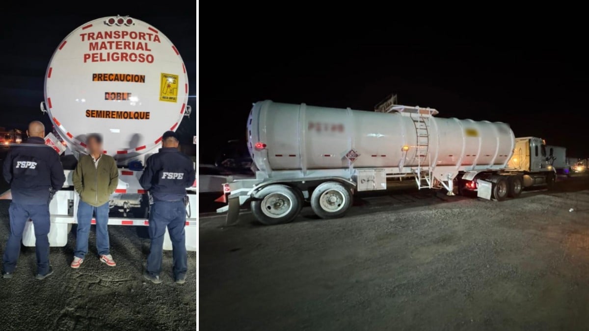 Aseguran tractocamión con 10 mil litros de hidrocarburo ilegal en esta carretera