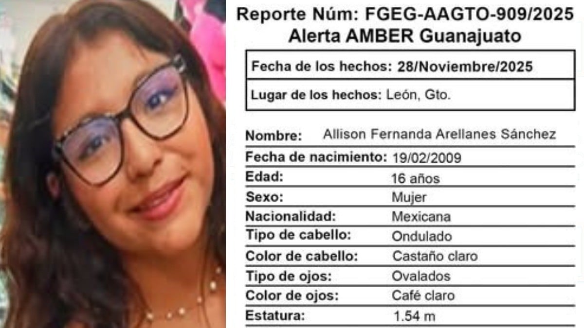 ¡Ayúdanos a encontrar a Allison! Desaparece en León, estas son sus señas particulares