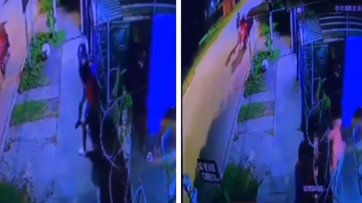 VIDEO ¡Fue sorprendido! Motociclista enfrenta a ladrón, le quita el arma y le dispara 