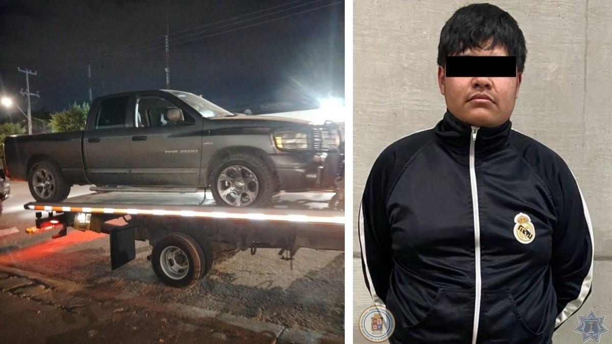 Detienen a Juan Eduardo por conducir sin placas y llevaba armamento exclusivo del Ejército