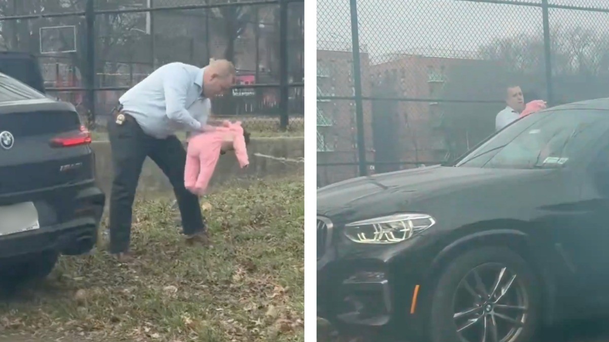 VIDEO “¡Mi bebé se está ahogando!” Policía para a conductor por ir ‘volando’ y salva vida