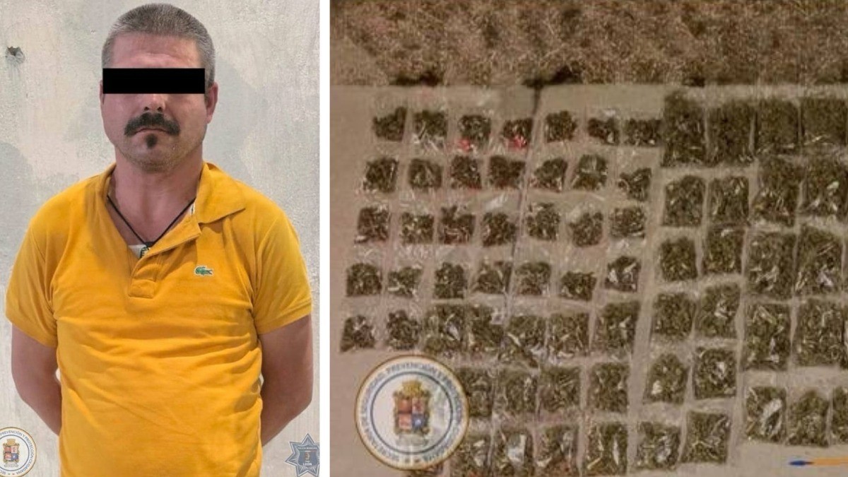Hombre corrió al ver a policías en León, pero cayó y volaron dosis de droga; traía 342