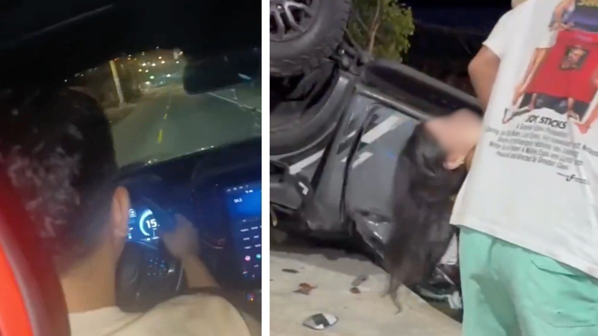 VIDEO Jóvenes graban el momento exacto de su trágica volcadura, muere uno de sus amigos
