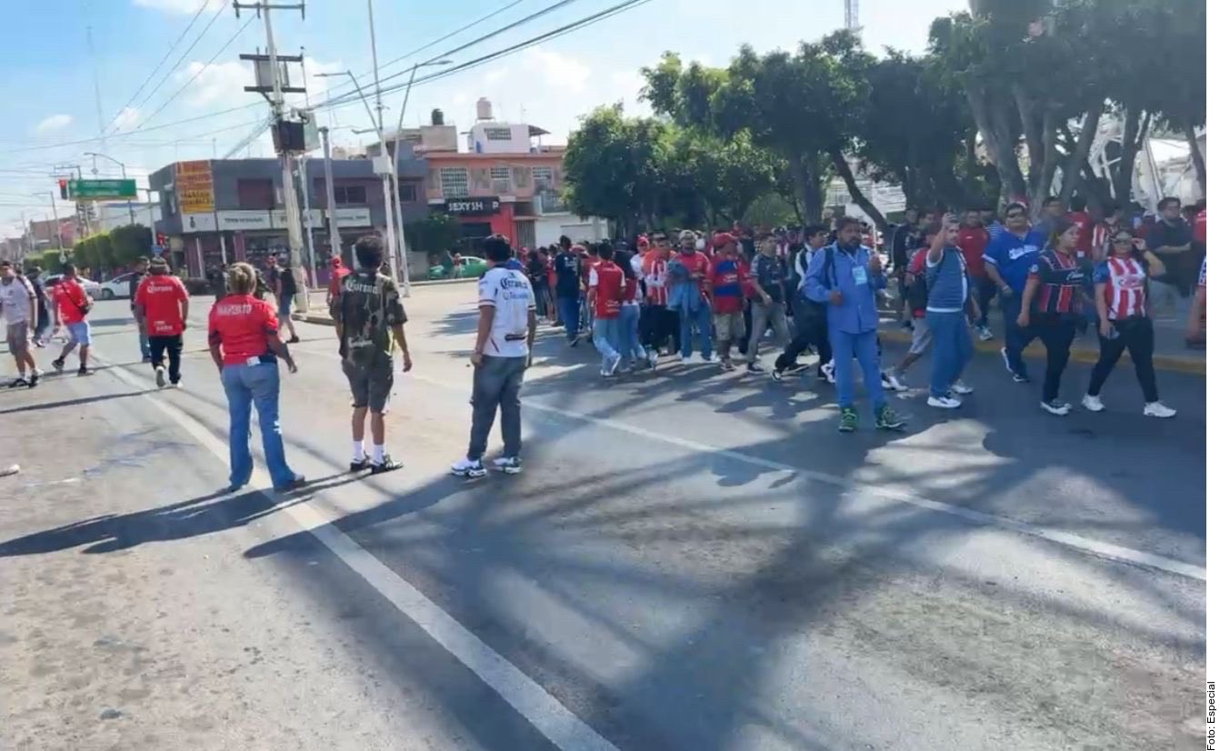 VIDEO Pelean aficionados de Chivas e Irapuato previo a amistoso