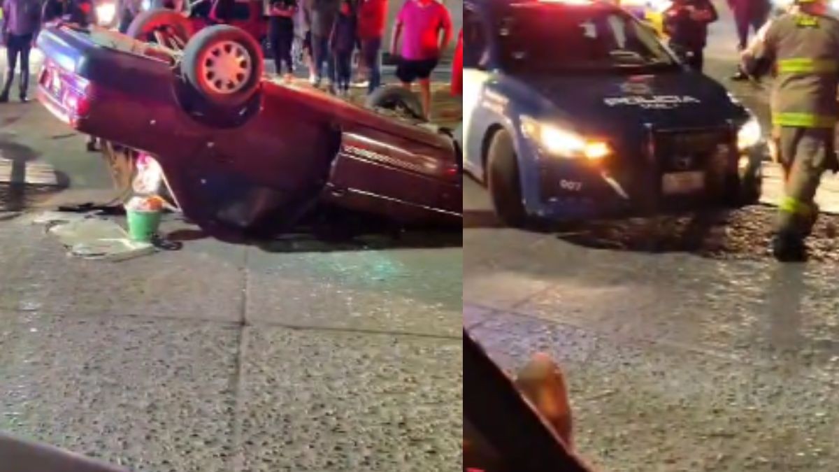 VIDEOS Perdió el control: Conductor choca contra árbol y termina volcando 