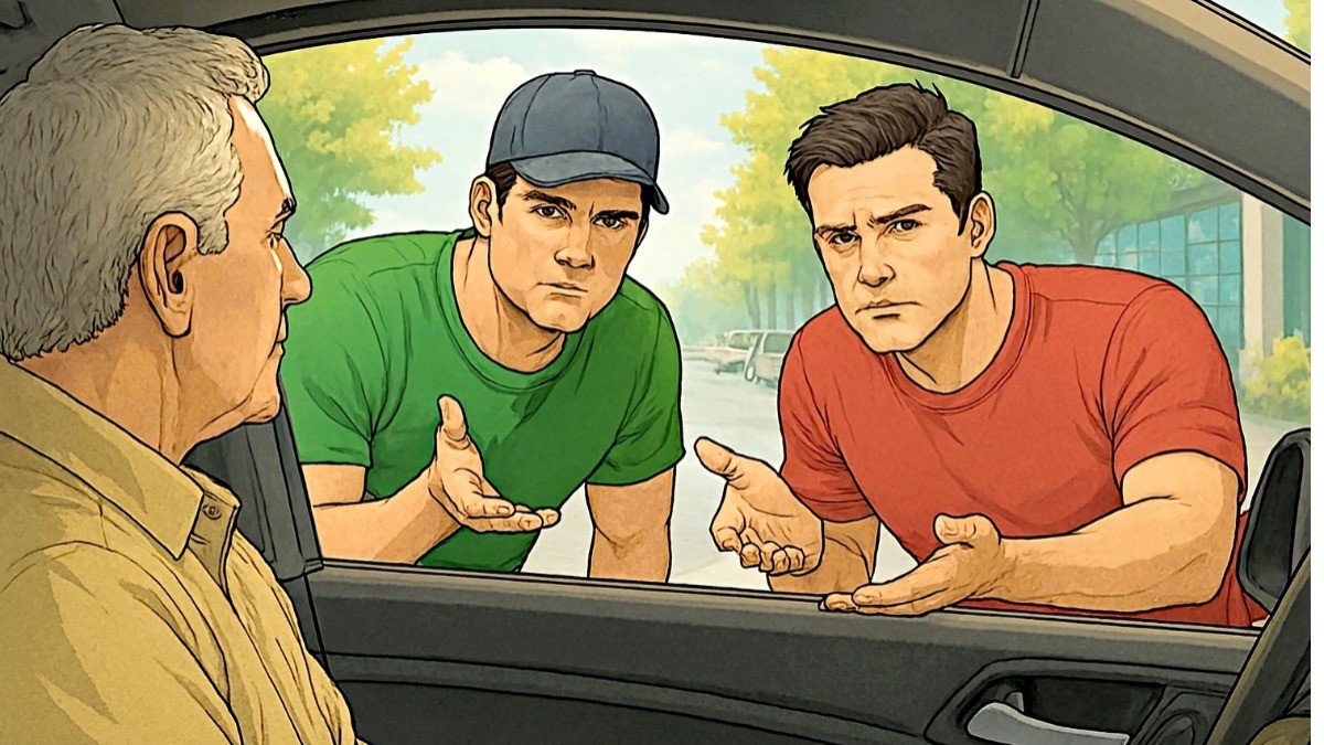 Van sobre mayores con 'llanta ponchada'