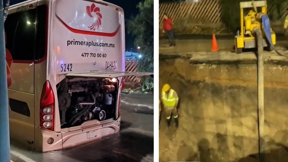 VIDEO ¡Qué hoyote! Esto tardará la reparación de la tubería con fuga en Hermanos Aldama