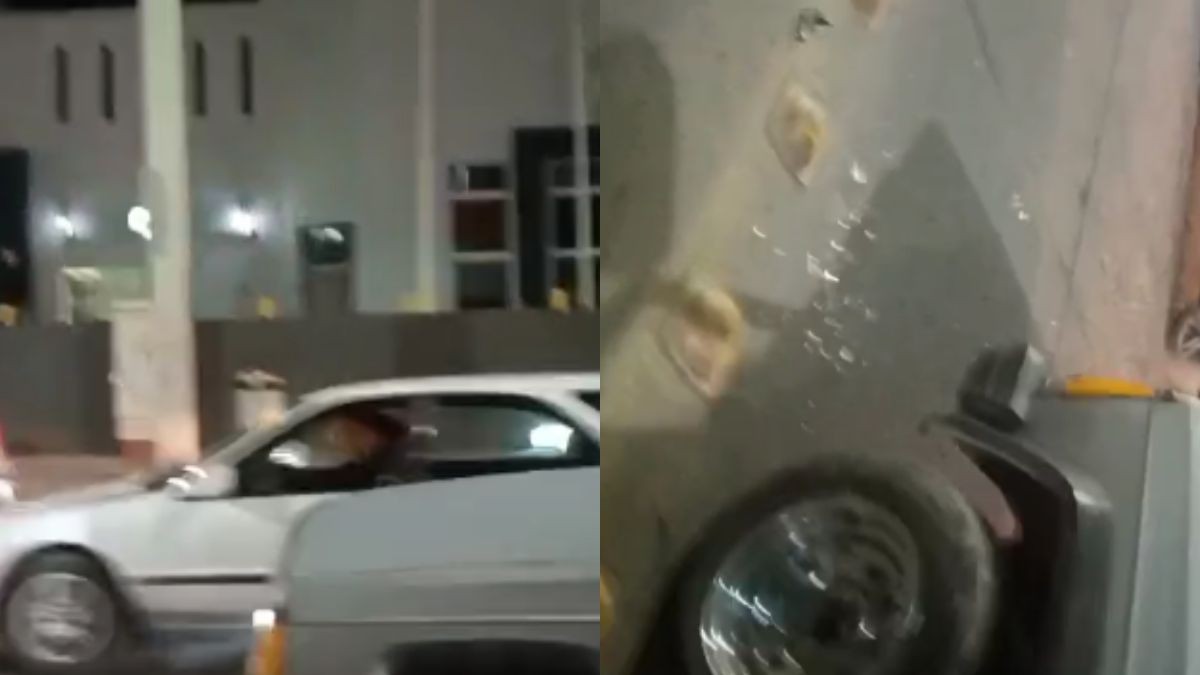 VIDEO Intentó darse a la fuga: Choque entre auto y moto desata violenta agresión 