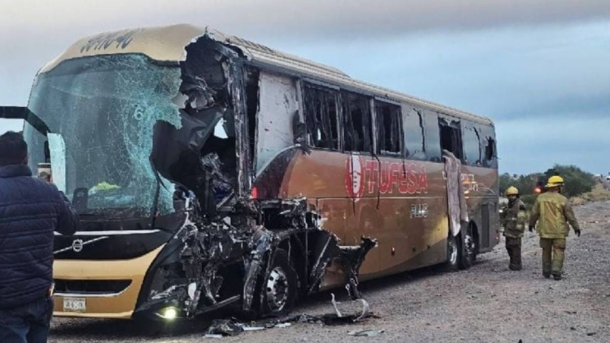 Chocaron de frente: Accidente entre autobús y tráiler deja 5 muertos y 25 heridos 